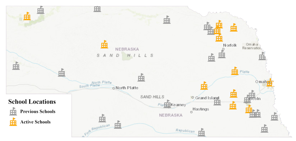 Active and Previously Participating Schools as of 09/01/2024